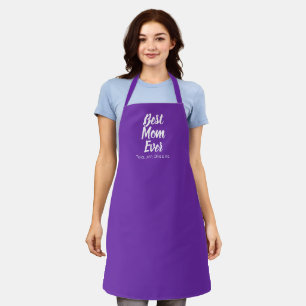 Tablier Meilleure maman Jamais raisin violet script person