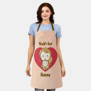 Tablier Meilleure maman mignonne Fête des Mères Kawaii Car