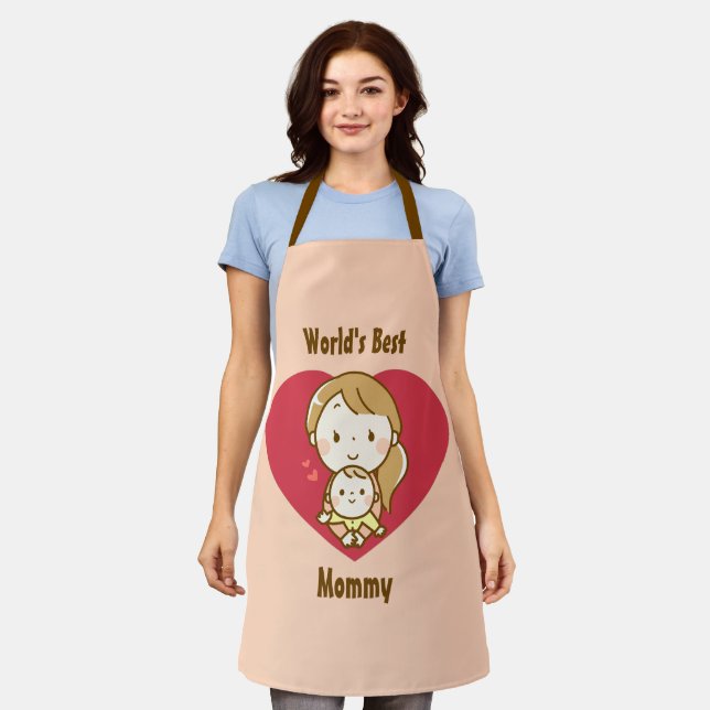Tablier Meilleure maman mignonne Fête des Mères Kawaii Car (Porté)