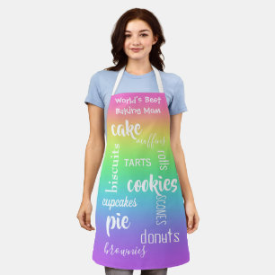 Tablier Meilleure maman pâtissière au monde Rainbow Apron