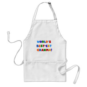 Tablier Meilleure Mamie du Monde Couleurs Vives