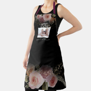 Tablier Meilleure Mère JAMAIS Élégante Black Blush Flor