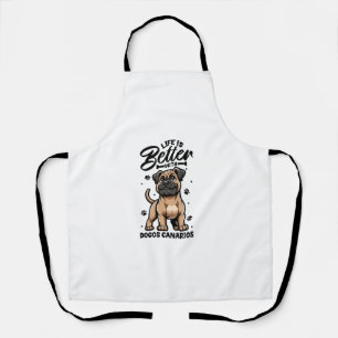 Tablier Meilleure vie avec Dogo Canario