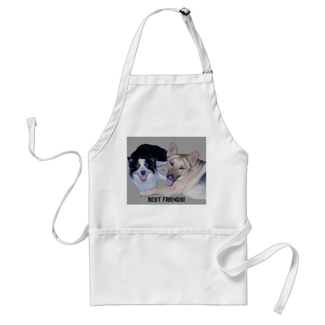 Tablier Meilleurs amis Bordure Collie & Berger allemand (Devant)