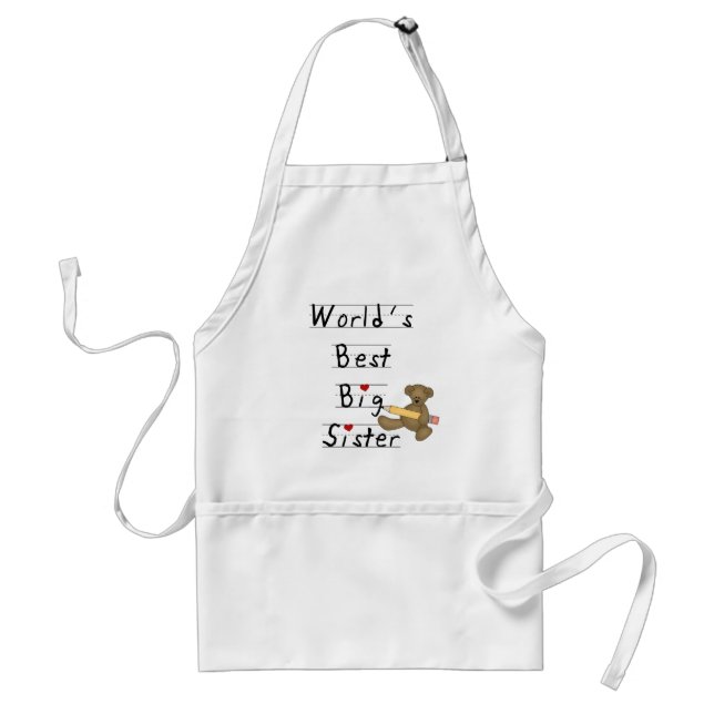 Tablier Meilleurs T-shirts et cadeaux Big Sister du monde (Devant)