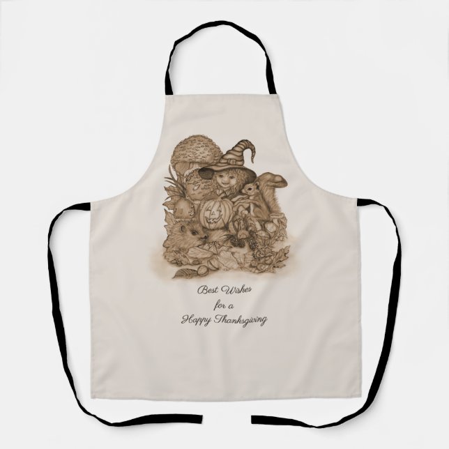 Tablier Meilleurs voeux pour un Bon thanksgiving (Recto)