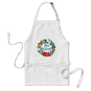 Tablier Mele Kalikimaka Hawaiian Christmas Wreath