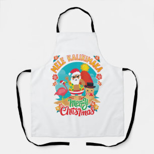 Tablier Mele Kalikimaka pour un joyeux Noël hawaïen