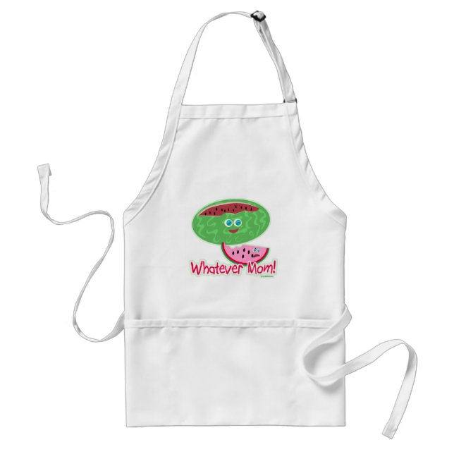 Tablier Melon What Mom Funny Cartoon Slogan (Devant)
