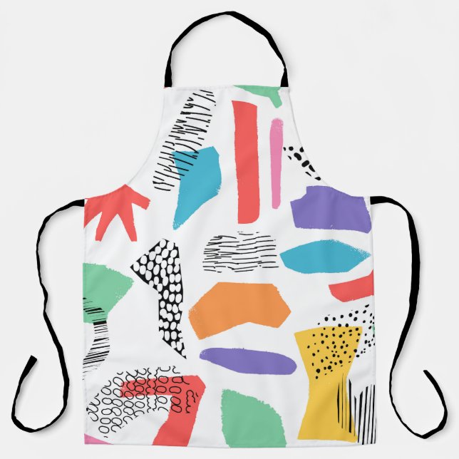 Tablier Memphis Art : Grunge Surface Design (Recto)