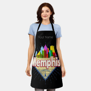 Tablier Memphis Tennessee United States Retro Skyline
