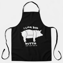 Tablier Mens BBBQ Grill Apron, J'Aime Gros Beurre Pun De P