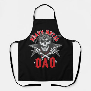 Tablier Mens Heavy Metal Papa Rock Band Metalhead Heavy Mu