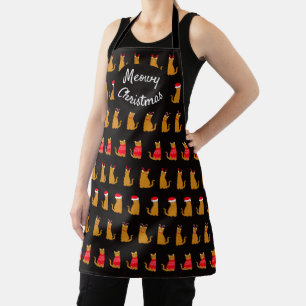Tablier MeowChristmas Funny Festive Ginger Motif de chat