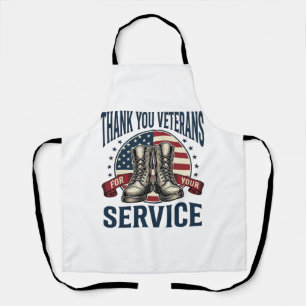 Tablier Merci aux vétérans Bottes patriotiques Design vint