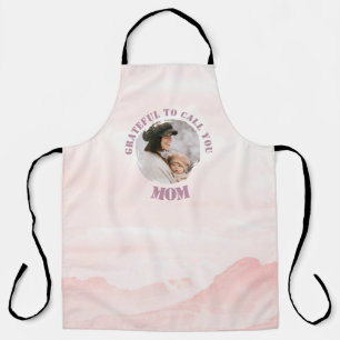 Tablier Merci de vous appeler Maman - Pastel Pink Apron