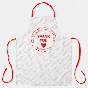 Tablier MERCI Héros de la santé RED personnalisable