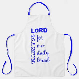 Tablier MERCI LORD Notre pain quotidien Christian BLUE