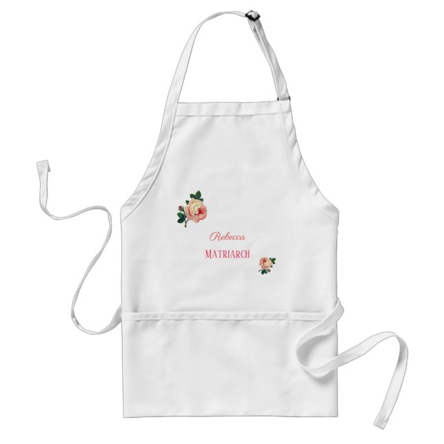 Tablier Mère matriarche Rose personnalisée (Devant)