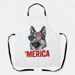 Tablier Merica Berger Allemand Drapeau Lunettes de Soleil 