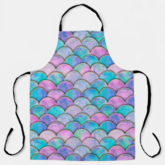Tablier Mermaid fish scale wave japanese seamless pattern.