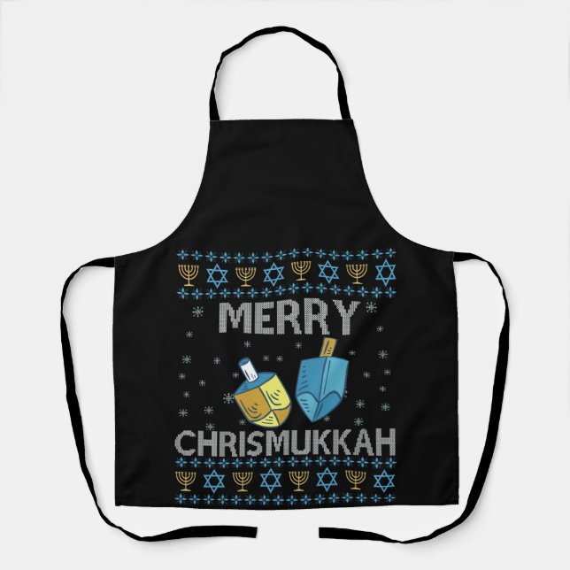 Tablier Merry Chrismukkah Funny Jewish Hanoukka Holiday (Recto)