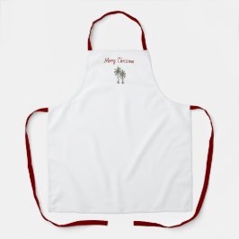 Tablier Merry Christmas Decor Tropical Palm Trees  