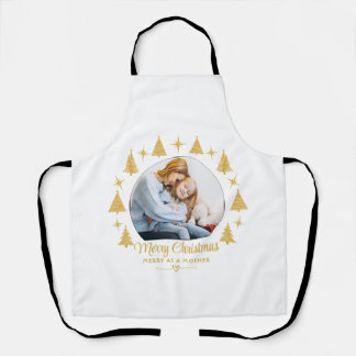 Tablier Merry Christmas Merry As A Mother White Gold Photo