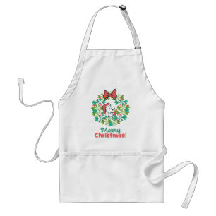 Tablier Merry Christmas Peppermenthe Holiday Wreath
