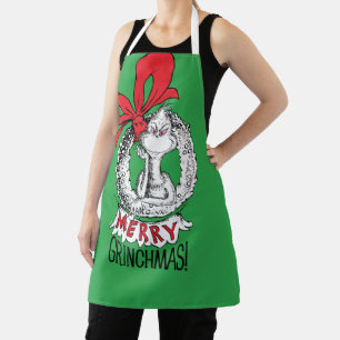 Tablier Merry Grinchmas Wreath