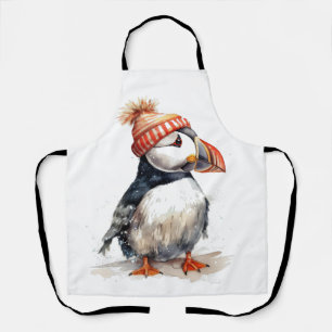 Tablier Merry Puffin Noël Ustensiles de cuisine