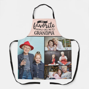Tablier Mes préférés m'appellent 4 photos de famille