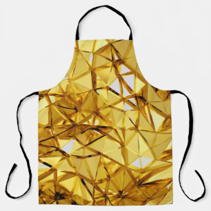Tablier Métal d'or géométrique à trois dimensions