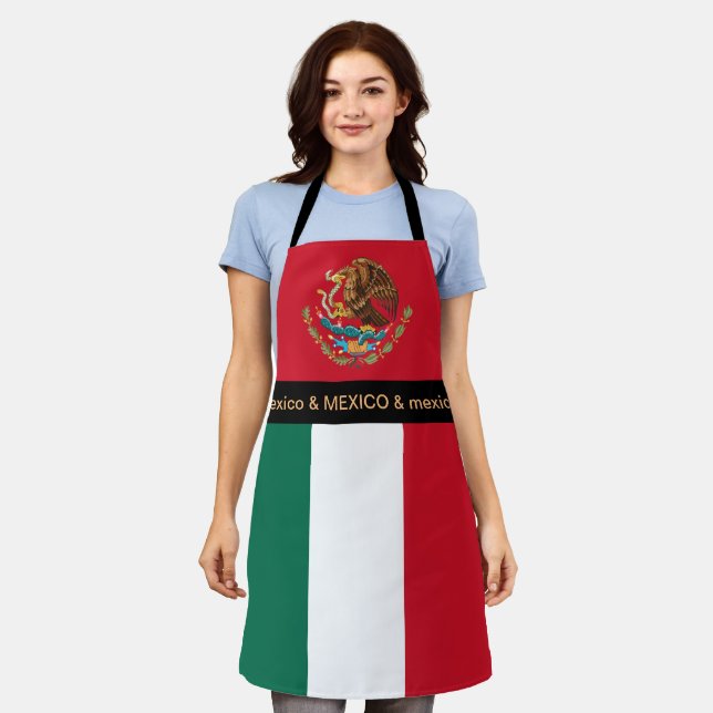Tablier Mexique Cuisine, cuisine mexicaine Chefs Drapeau (Porté)