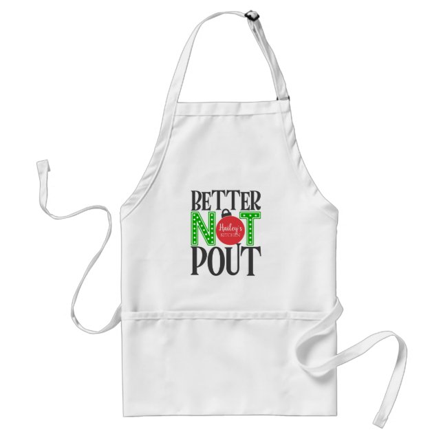 Tablier Mieux vaut ne pas pout Red Green Noël (Devant)