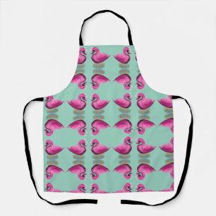 Tablier Mignon Canard Rose Kawaii & Art pour Nurserie à Cœ