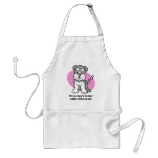 Tablier mignon de Schnauzer de chien de bande