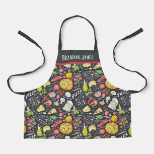 Tablier mignon enfants pizza cuisson ajouter nom