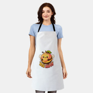 Tablier Mignon Kawaii Abeille Pêche Joyeuse Drôle de Jeu d