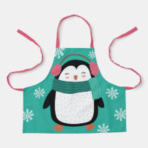 Mignon Manchot de Dessin Animé Flocons de Neige No