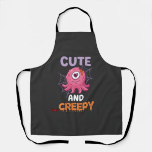 Tablier Mignon Monstre Rose Créatif Halloween Toile d'Arai