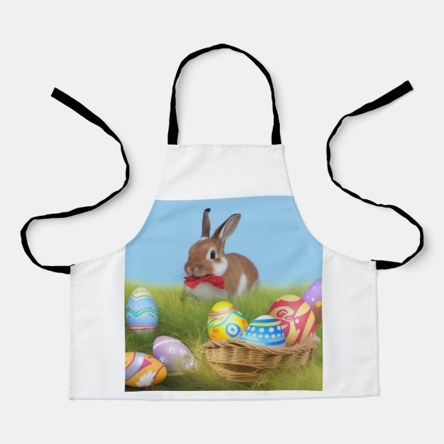Tablier Mignonne Bunnyfor Pâques pour une humeur positive (Recto)