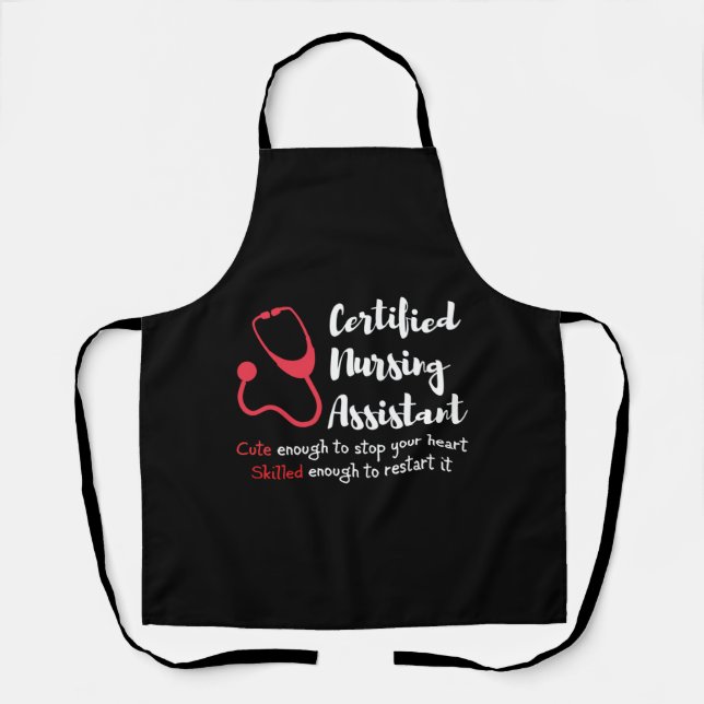 Tablier Mignonne Compétente CNA Certified Nursing Assistan (Recto)