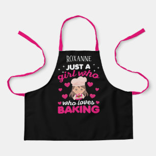 Tablier Mignonne fille aime cuisiner ajouter nom enfants