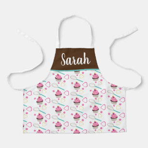 Tablier Mignonne Fouet Rose Chocolat Cupcake Enfants