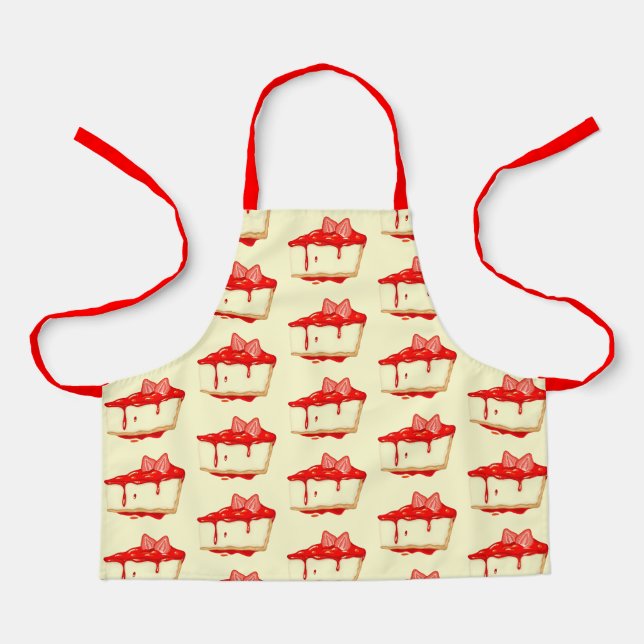 Tablier Mignonne fraise cheesecake motif enfants (Recto)