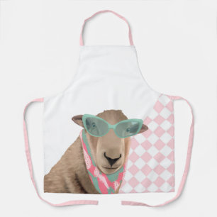 Tablier Mignonne Mouton Avec Lunettes