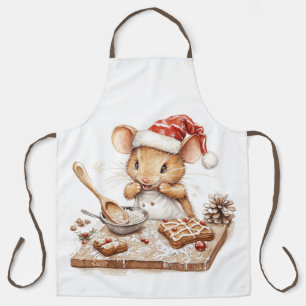 Tablier Mignonne souris Chef Noël