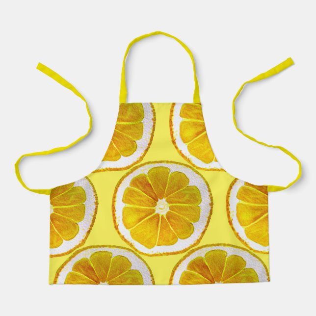 Tablier Mignonne tranche de citron fruits yummy enfants (Recto)