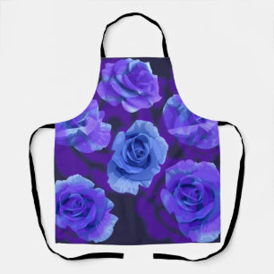 Tablier Mikitiez rose bleue fleur valentin fantaisie rock